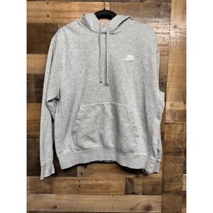 Nike Sportswear Club Fleece Hoodie Mens Medium Grey Pullover BV2648-063